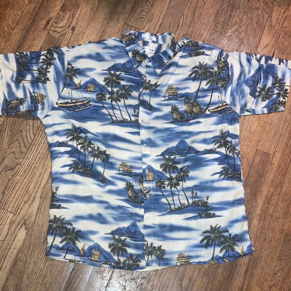 90s Pierre Cardin Hawaiian button up size xxl